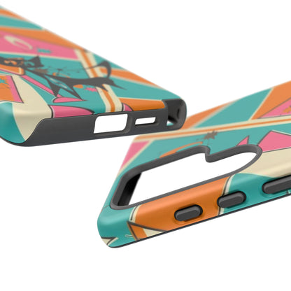 Atomic Cat Mid Mod Retro Cat Phone Case - Tough Cases for Stylish Cat Lovers