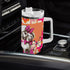 Atomic 50s Kitschy Poodle, Hot Pink Orange, Retro Mid Mod Tumbler - Mid Century Modern Gal