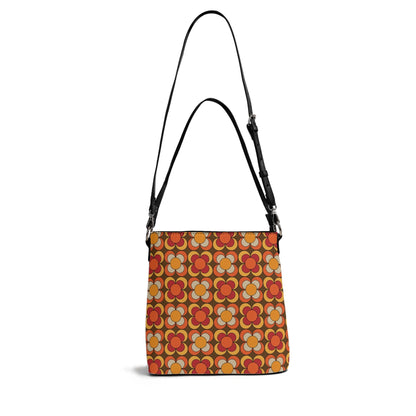 Retro Summer Vibes, Mid Mod Floral Funky Fun Boho Bucket Bag - Mid Century Modern Gal