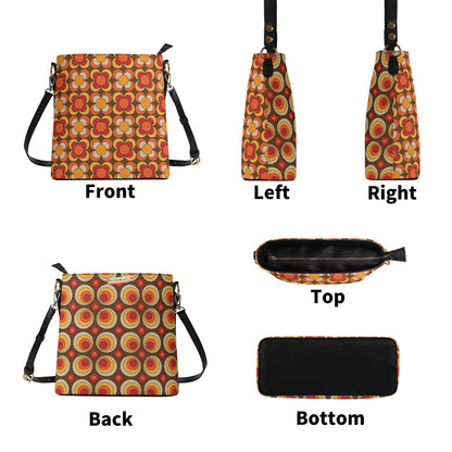 Retro Summer Vibes, Mid Mod Floral Funky Fun Boho Bucket Bag - Mid Century Modern Gal
