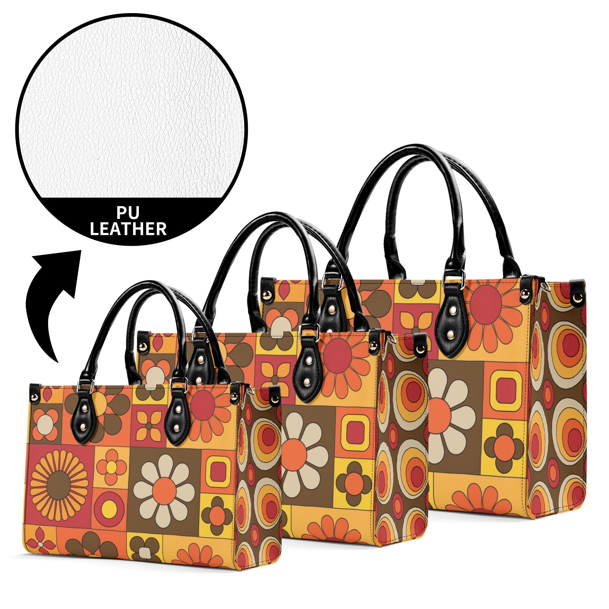Retro 70s Summer Vibes Flower Power Hipster Funky Fun Handbag