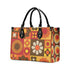 Retro 70s Summer Vibes Flower Power Hipster Funky Fun Handbag, Shoulder Bag - Mid Century Modern Gal