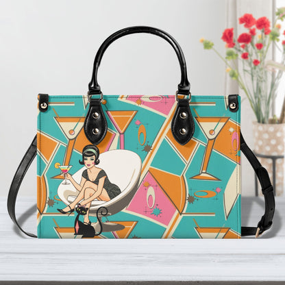 Mid Century Modern Gal Signature Cocktail Bag, Atomic Cat, Atomic Kitschy Handbag, Shoulder Bag - Mid Century Modern Gal