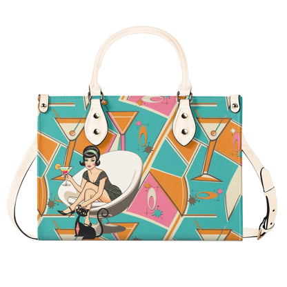 Mid Century Modern Gal Signature Cocktail Bag, Atomic Cat, Atomic Kitschy Handbag, Shoulder Bag - Mid Century Modern Gal