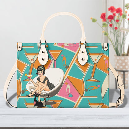 Mid Century Modern Gal Signature Cocktail Bag, Atomic Cat, Atomic Kitschy Handbag, Shoulder Bag - Mid Century Modern Gal