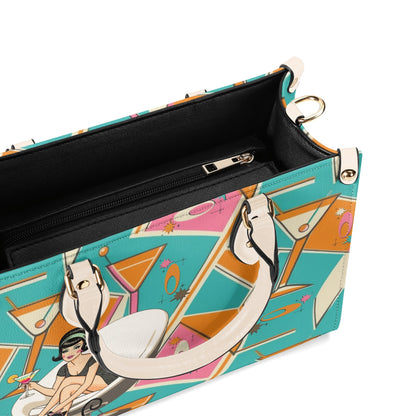 Mid Century Modern Gal Signature Cocktail Bag, Atomic Cat, Atomic Kitschy Handbag, Shoulder Bag - Mid Century Modern Gal