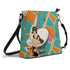 Atomic Cocktail Retro Mod Gal, Atomic Cat Kitschy Fun Bucket Bag - Mid Century Modern Gal