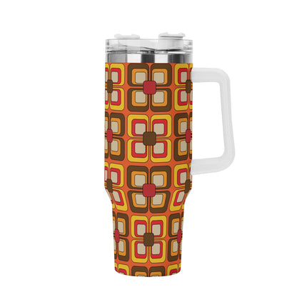 Retro Summer Love, 70s Blast Mid Mod Stainless Steel Tumbler - Mid Century Modern Gal