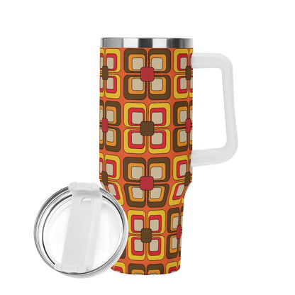 Retro Summer Love, 70s Blast Mid Mod Stainless Steel Tumbler - Mid Century Modern Gal