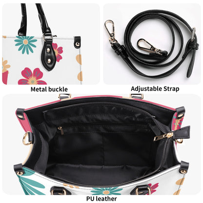 Mid Century Modern Gal Signature Atomic Cat,  Floral Spring Summer Handbag, Shoulder Bag - Mid Century Modern Gal