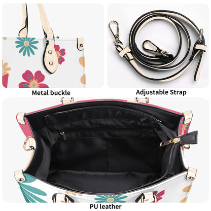 Mid Century Modern Gal Signature Atomic Cat,  Floral Spring Summer Handbag, Shoulder Bag - Mid Century Modern Gal