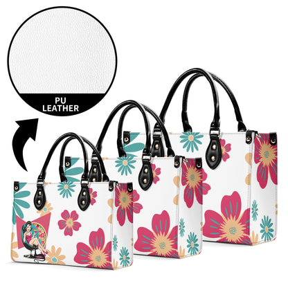 Mid Century Modern Gal Signature Atomic Cat,  Floral Spring Summer Handbag, Shoulder Bag - Mid Century Modern Gal
