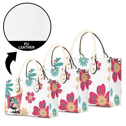 Mid Century Modern Gal Signature Atomic Cat,  Floral Spring Summer Handbag, Shoulder Bag - Mid Century Modern Gal