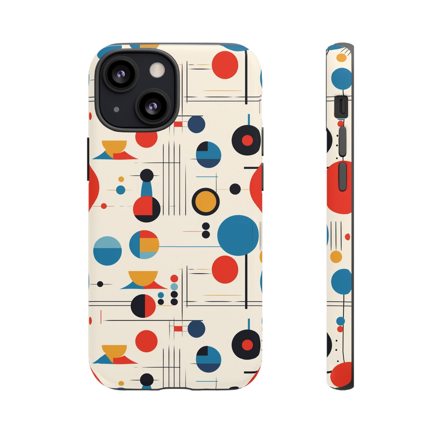 Mid Mod Bauhaus Designed iPhone, Samsung, Retro Phone Tough Cases