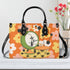 Mid Century Modern Gal Signature Atomic Cat, Retro Floral Summer Vibes Atomic Kitschy Handbag, Shoulder Bag - Mid Century Modern Gal