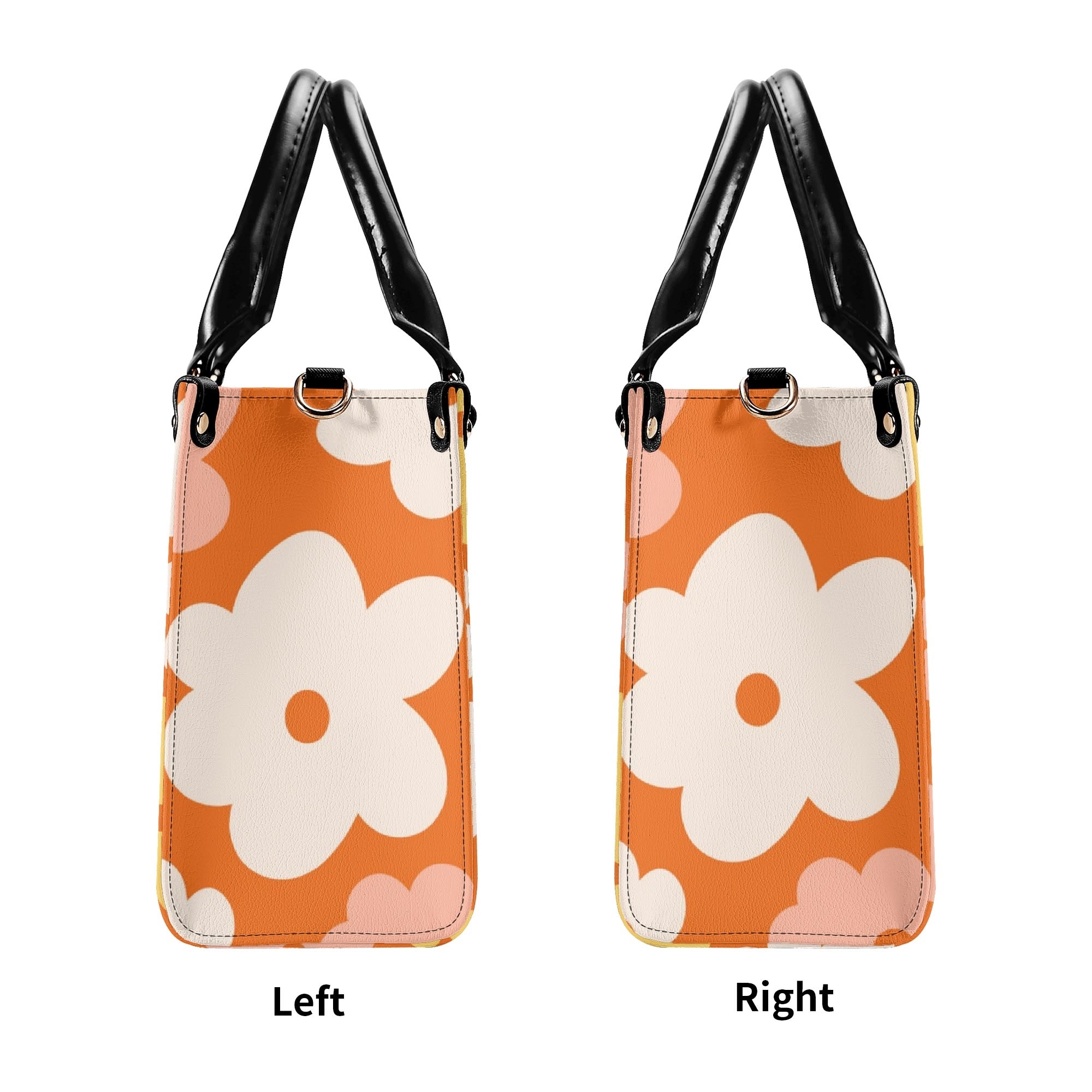 Mid Century Modern Gal Signature Atomic Cat, Retro Floral Summer Vibes Atomic Kitschy Handbag, Shoulder Bag - Mid Century Modern Gal