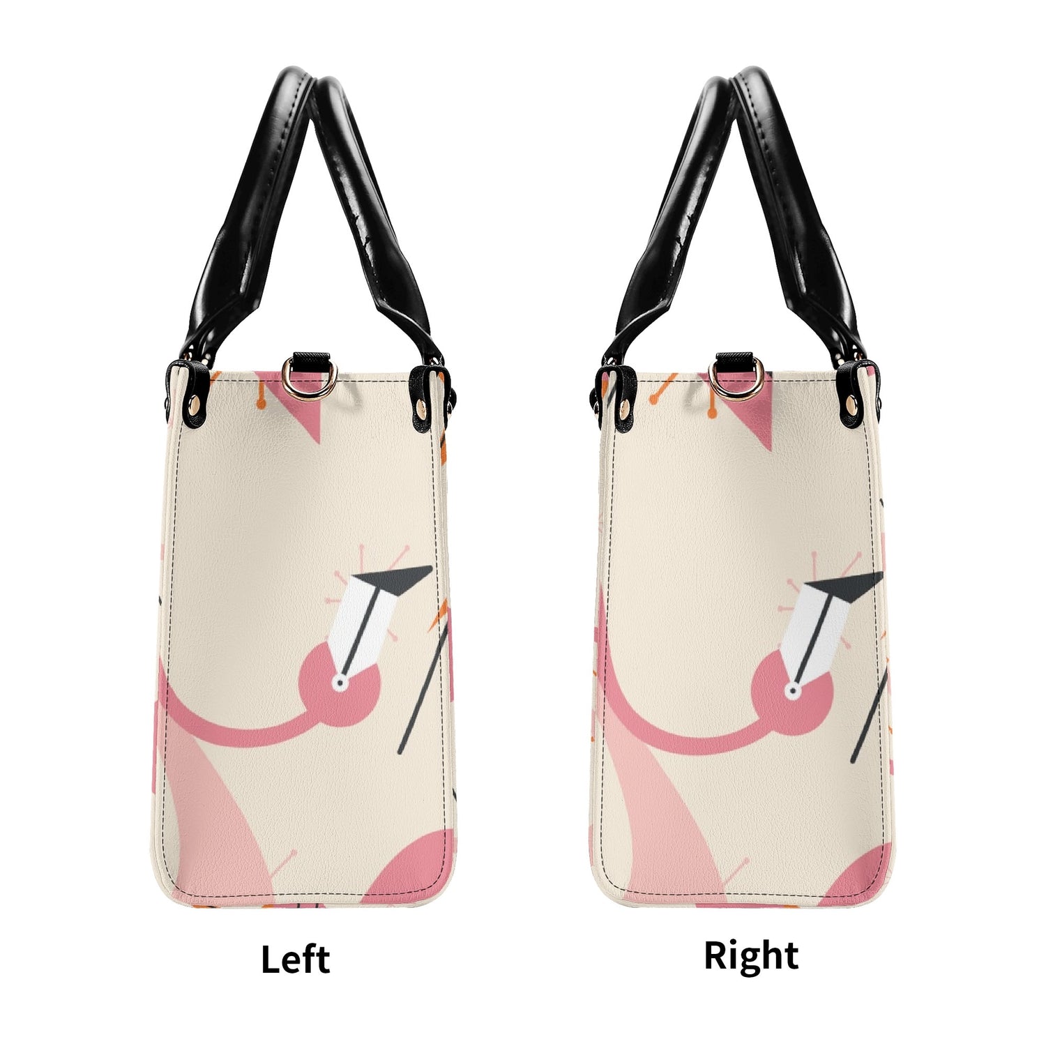 Retro Flamingos, Kitschy Atomic Cat, Mid Century Modern Gal Signature Handbags, Atomic Kitschy Handbag, Shoulder Bag - Mid Century Modern Gal