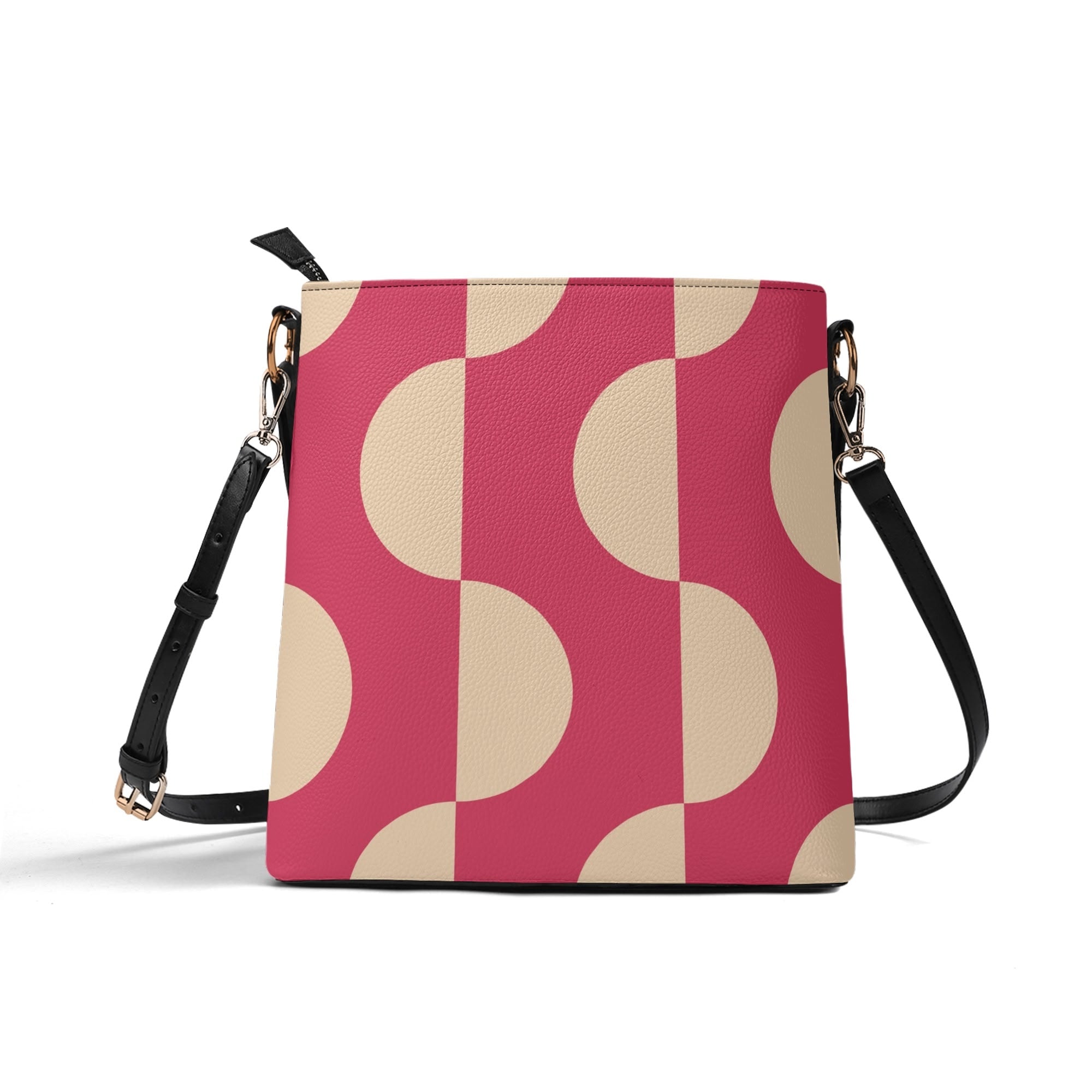 Atomic Cat Bucket Shoulder Bag, Book Lover, Book Club Bag, Design By MCM Gal, Mid Century Mod Kitschy Trendy Purse - Mid Century Modern Gal