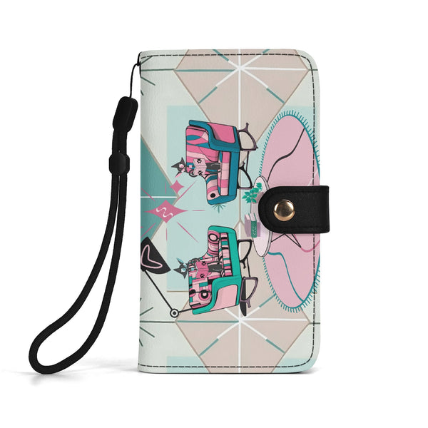 Atomic Cat Mid Mod Starburst Retro Kitschy Flip Phone Case Book Lover, Cat Gifts