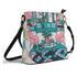 Atomic Cat Bucket Shoulder Bag, Atomic 50s Fashion Bag, Pink, Teal Blue Reversible Design By MCM Gal, Mid Century Mod Kitschy Trendy Purse - Mid Century Modern Gal