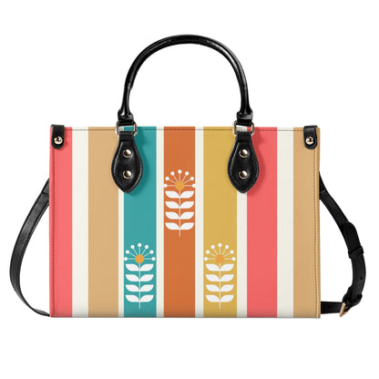 Retro Mod Scandinaian Floral, Birds Spring Summer Mid Century Modern Gal Signature Handbag, Shoulder Bag - Mid Century Modern Gal