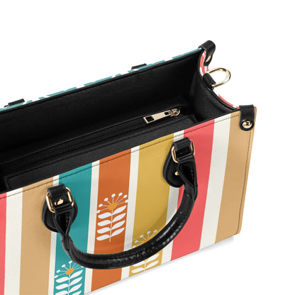 Retro Mod Scandinaian Floral, Birds Spring Summer Mid Century Modern Gal Signature Handbag, Shoulder Bag - Mid Century Modern Gal