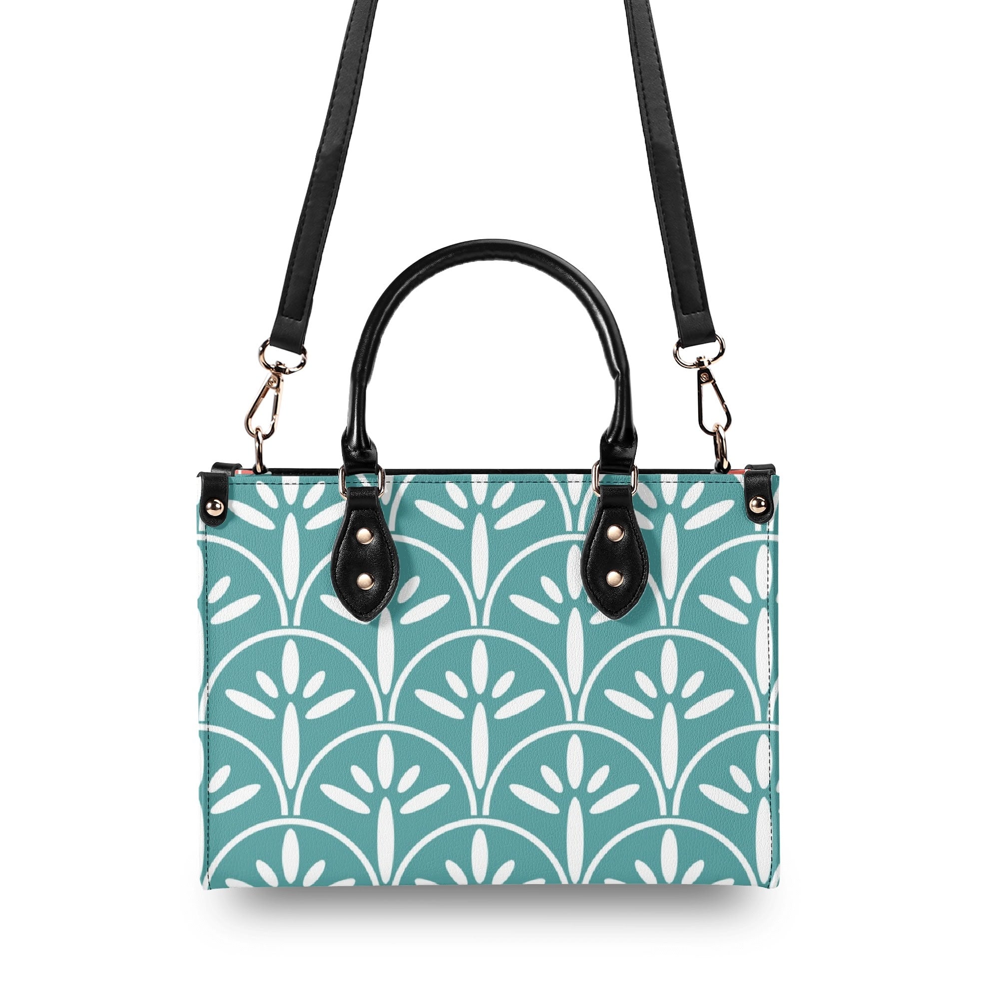 Retro Mod Scandinaian Floral, Birds Spring Summer Mid Century Modern Gal Signature Handbag, Shoulder Bag - Mid Century Modern Gal