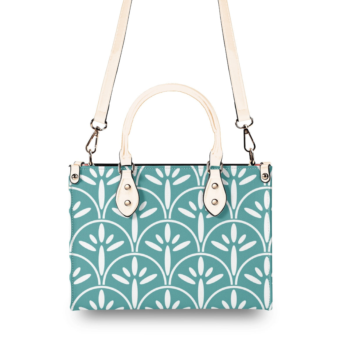 Retro Mod Scandinaian Floral, Birds Spring Summer Mid Century Modern Gal Signature Handbag, Shoulder Bag - Mid Century Modern Gal