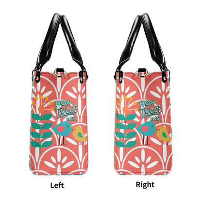Retro Mod Scandinaian Floral, Birds Spring Summer Mid Century Modern Gal Signature Handbag, Shoulder Bag - Mid Century Modern Gal