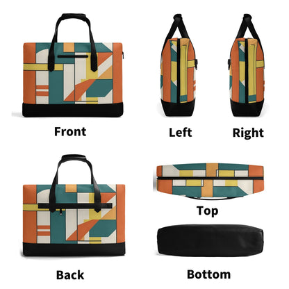 Mid Century Modern Bauhaus Geometric Dapper Dude Work And Travel Briefcase - Mid Century Modern Gal