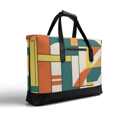 Mid Century Modern Bauhaus Geometric Dapper Dude Work And Travel Briefcase - Mid Century Modern Gal