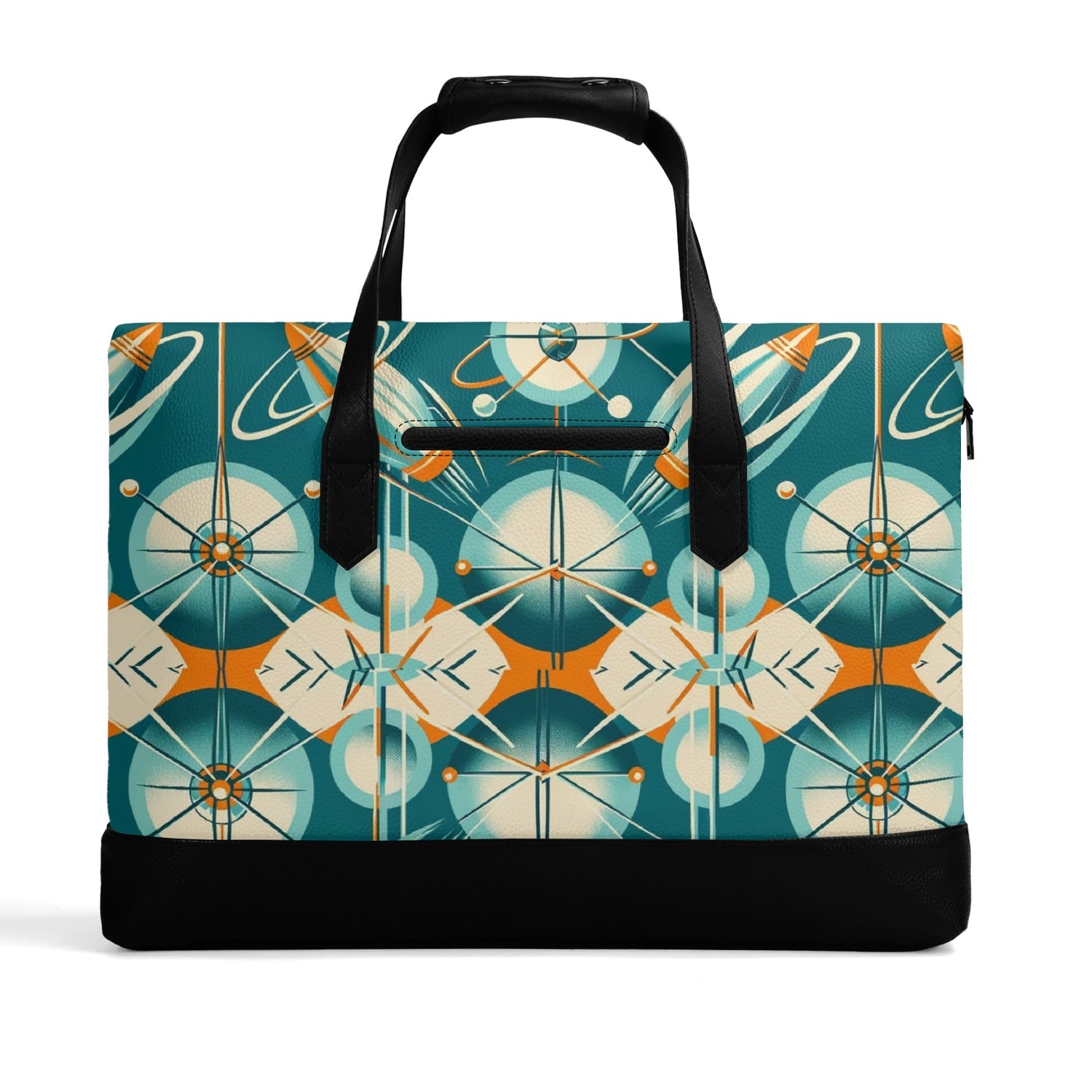 Atomic Space, Retro Dapper Man Briefcase For Work Or Travel - Mid Century Modern Gal