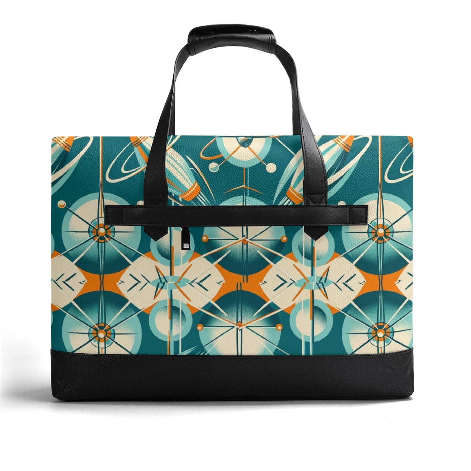 Atomic Space, Retro Dapper Man Briefcase For Work Or Travel - Mid Century Modern Gal