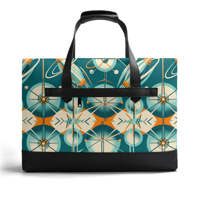Atomic Space, Retro Dapper Man Briefcase For Work Or Travel - Mid Century Modern Gal