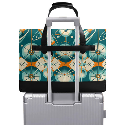 Atomic Space, Retro Dapper Man Briefcase For Work Or Travel - Mid Century Modern Gal