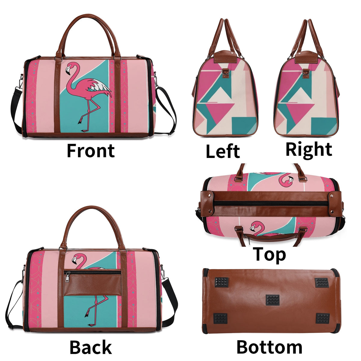 Mid Mod Kitschy Old Palm Springs California Retro Duffel Bag, Trifold Travel Bag - Mid Century Modern Gal