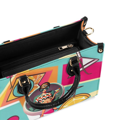 Mid Century Modern Gal Signature Atomic Cat, Atomic Kitschy 60s Gal, Martini Lover Handbag, Shoulder Bag - Mid Century Modern Gal
