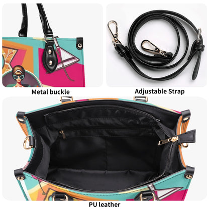 Mid Century Modern Gal Signature Atomic Cat, Atomic Kitschy 60s Gal, Martini Lover Handbag, Shoulder Bag - Mid Century Modern Gal