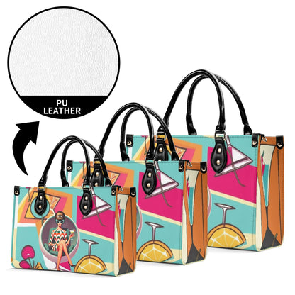 Mid Century Modern Gal Signature Atomic Cat, Atomic Kitschy 60s Gal, Martini Lover Handbag, Shoulder Bag - Mid Century Modern Gal