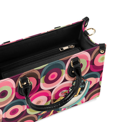Mid Century Modern Gal Signature Atomic Cat And Hippie Mod Gal, Retro Orbs Summer Vibes Handbag - Mid Century Modern Gal
