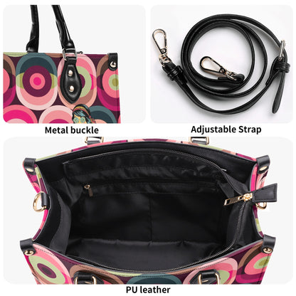 Mid Century Modern Gal Signature Atomic Cat And Hippie Mod Gal, Retro Orbs Summer Vibes Handbag - Mid Century Modern Gal
