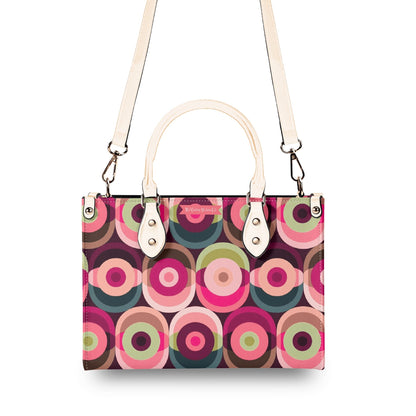 Mid Century Modern Gal Signature Atomic Cat And Hippie Mod Gal, Retro Orbs Summer Vibes Handbag - Mid Century Modern Gal