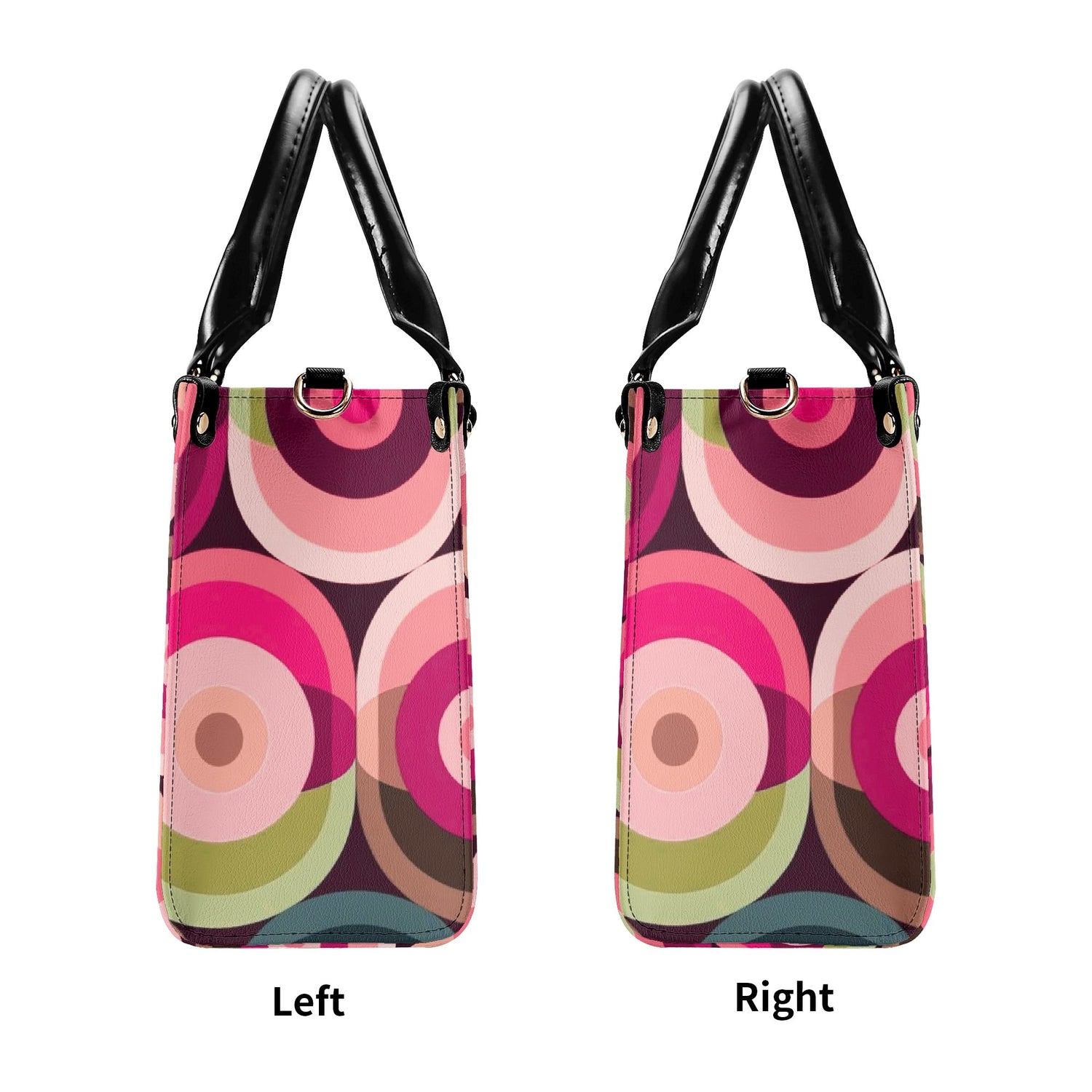 Mid Century Modern Gal Signature Atomic Cat And Hippie Mod Gal, Retro Orbs Summer Vibes Handbag - Mid Century Modern Gal