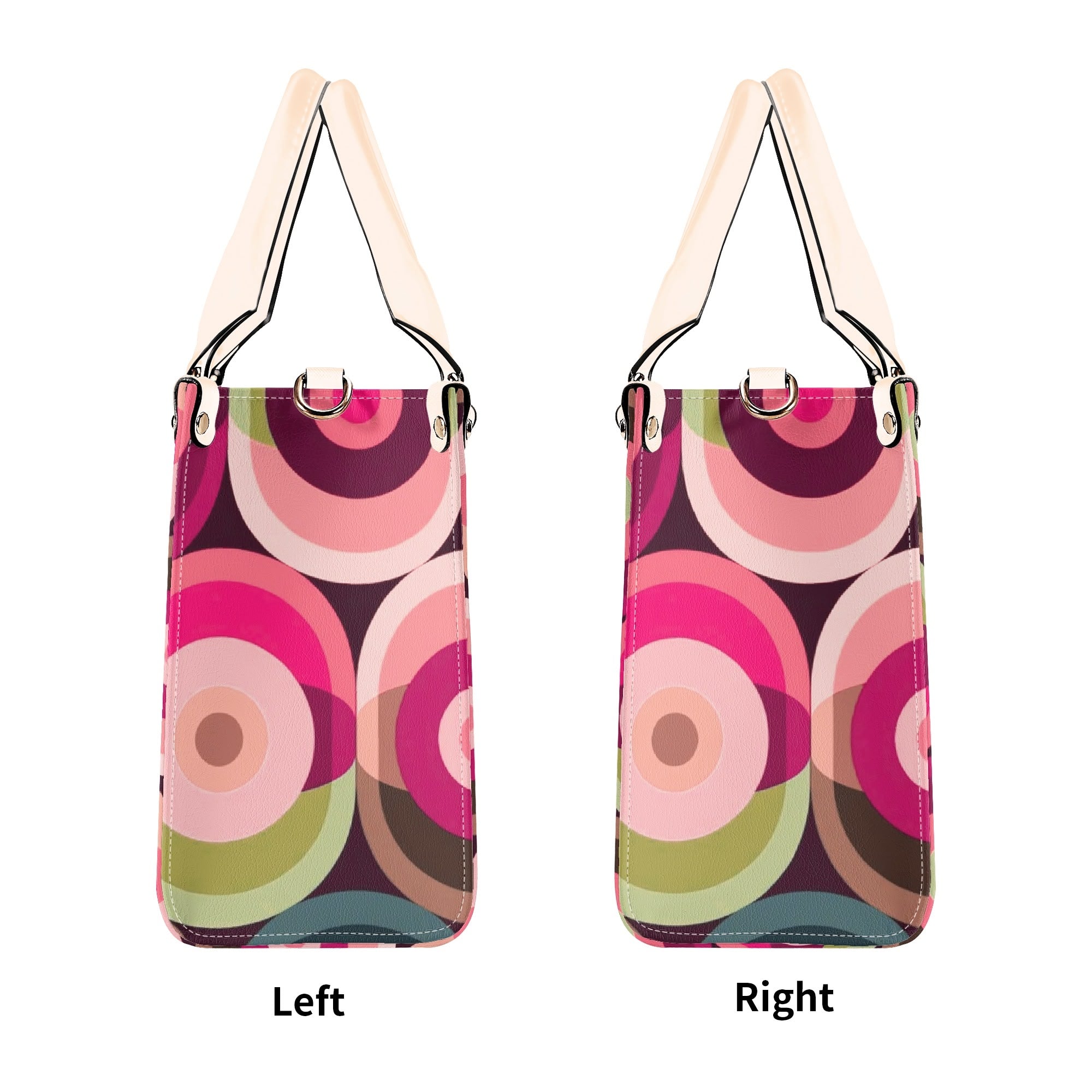 Mid Century Modern Gal Signature Atomic Cat And Hippie Mod Gal, Retro Orbs Summer Vibes Handbag - Mid Century Modern Gal