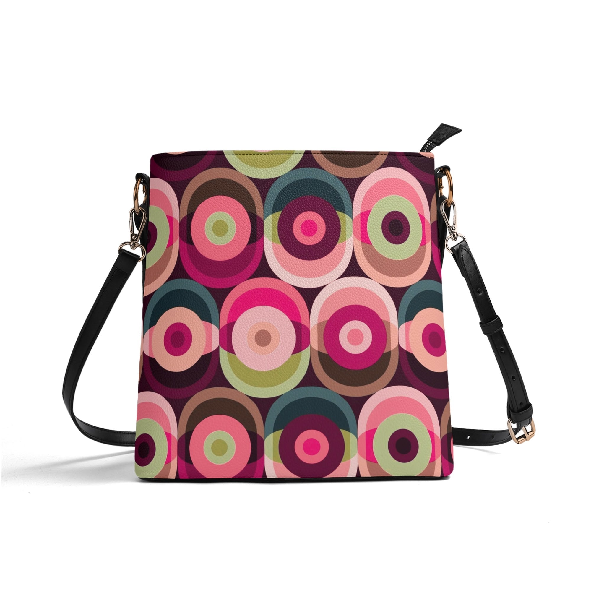 Retro Mid Mod 60s Groovy Orb Summer Vibes Bucket Bag - Mid Century Modern Gal