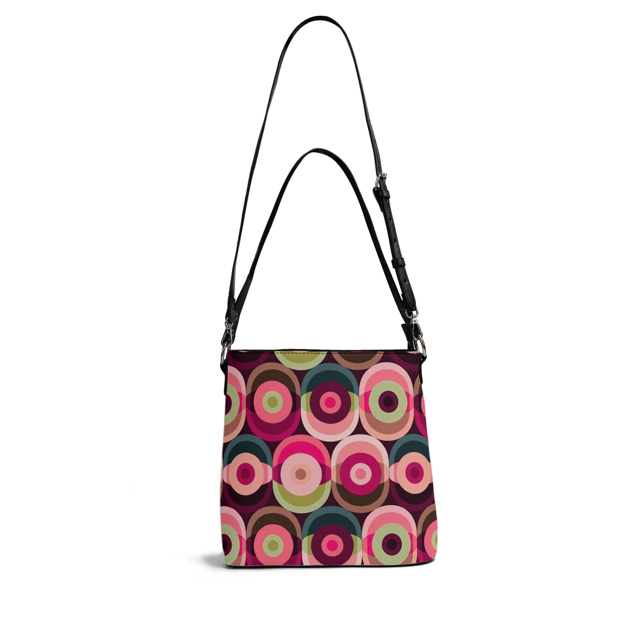 Retro Mid Mod 60s Groovy Orb Summer Vibes Bucket Bag - Mid Century Modern Gal