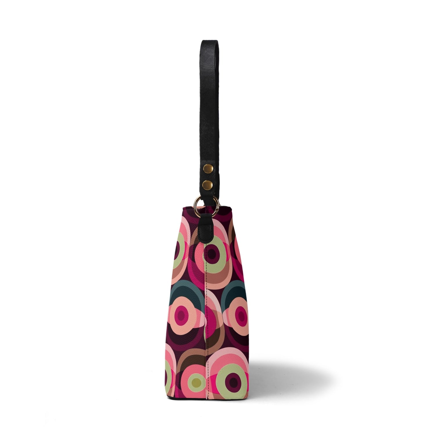 Retro Mid Mod 60s Groovy Orb Summer Vibes Bucket Bag - Mid Century Modern Gal