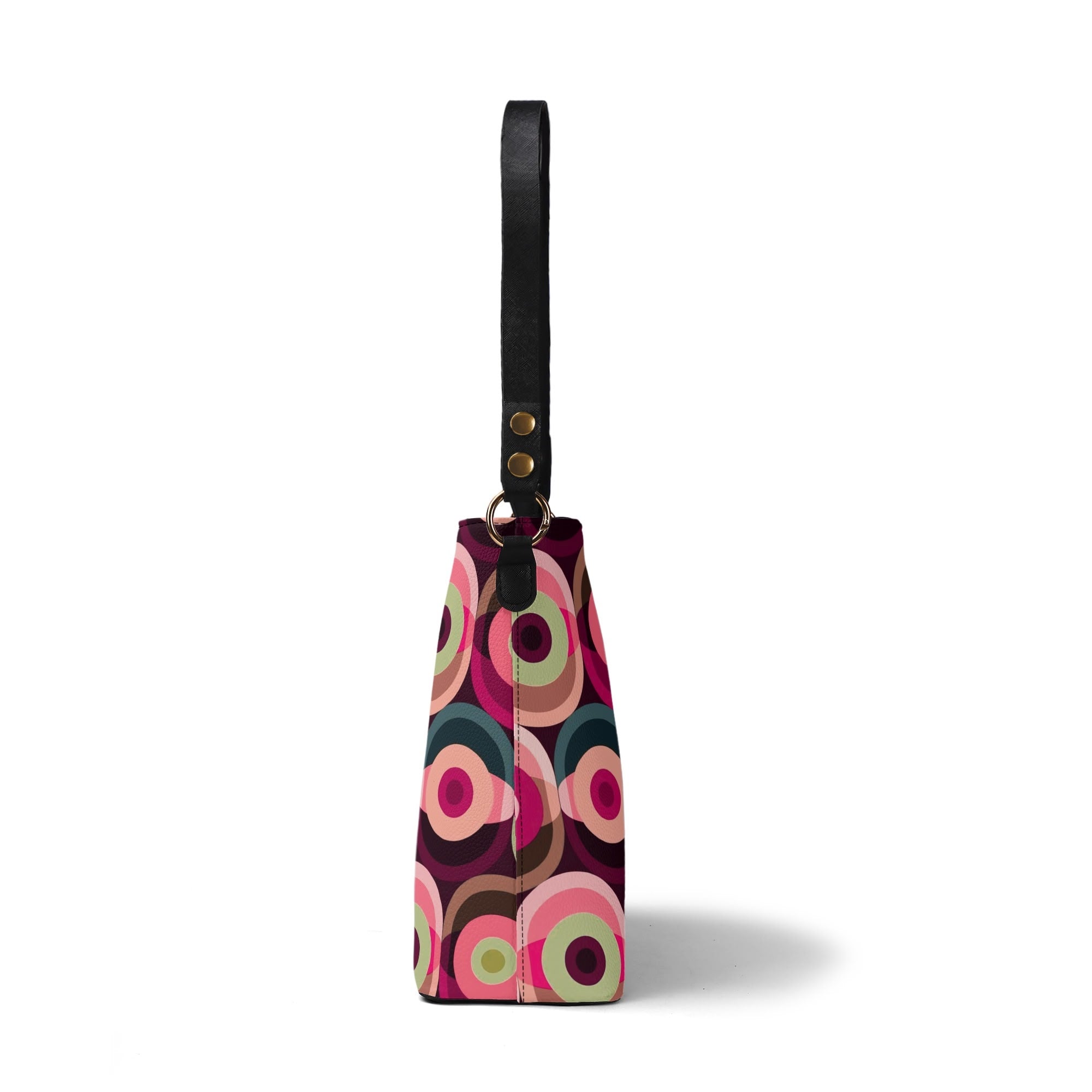 Retro Mid Mod 60s Groovy Orb Summer Vibes Bucket Bag - Mid Century Modern Gal
