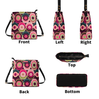 Retro Mid Mod 60s Groovy Orb Summer Vibes Bucket Bag - Mid Century Modern Gal