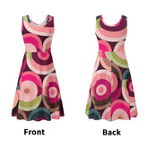 Retro 60s Mod Summer Sleevless Groovy Orbs Party Dress - Mid Century Modern Gal